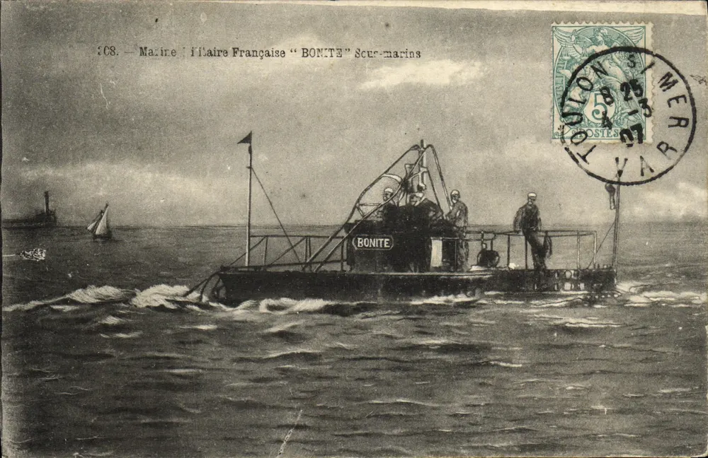 Marinha francesa "BONITE" scu-marins — editor não identificado, número de série não visível - Frente