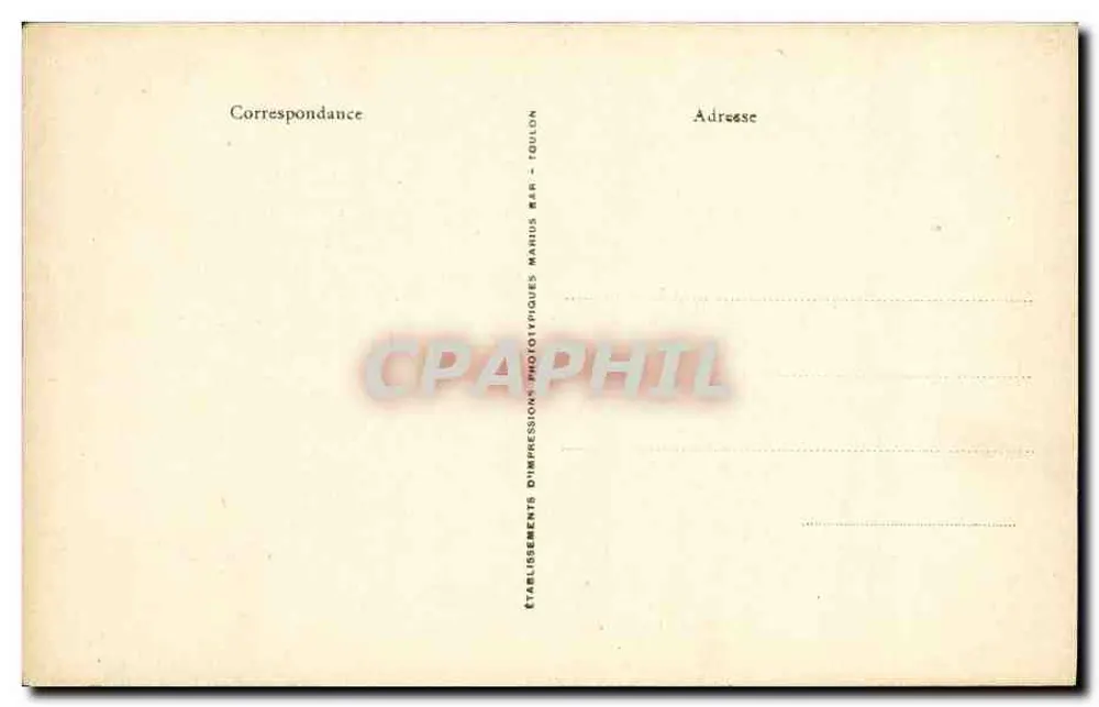 Submarino "Caiman" — Marinha Militar Francesa — Editor: Estabelecimentos Fototipográficos Mahiux, Toulon, n° 2124 - Verso