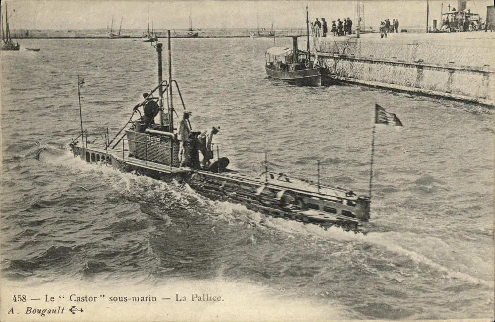 Der Unterseeboot "Castor" — La Pallice — A. Bougault n°458 - Vorderseite