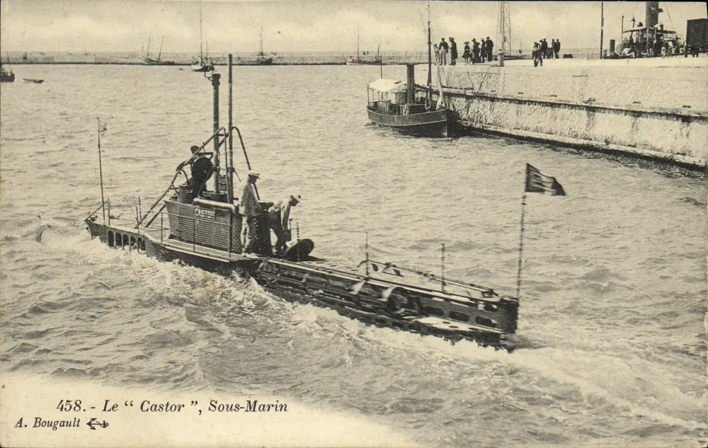 Der "Castor", U-Boot — A. Bougault, n° 458 - Vorderseite