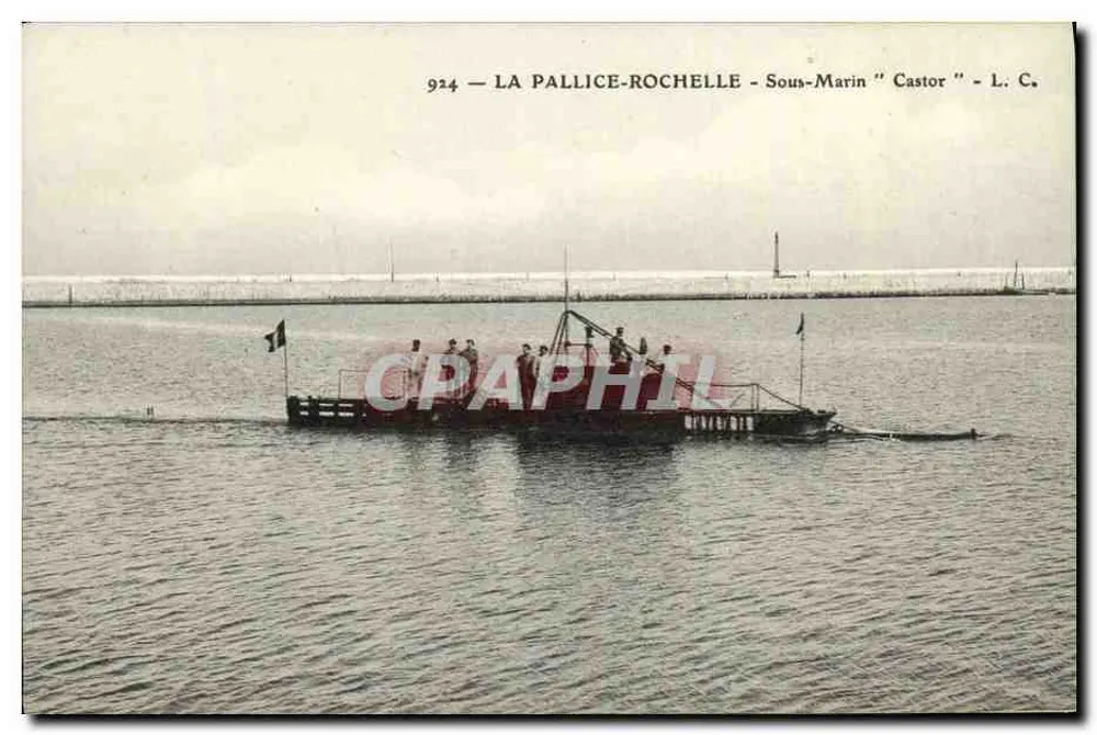 La Pallice-Rochelle — U-Boot "Castor" — L. C. — Nr. 924 - Vorderseite