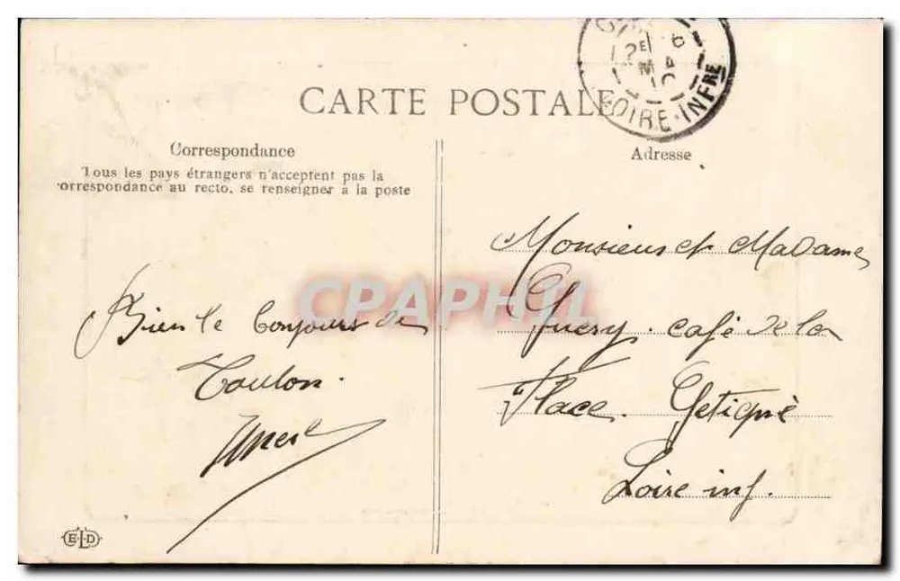Submarino "Cigogne" — Marina Nacional — editor ELD - Reverso