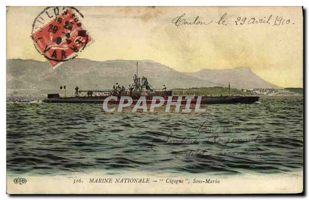 Nationalmarine — "Storch", U-Boot — Verlag EID, Nr. 316 - Vorderseite