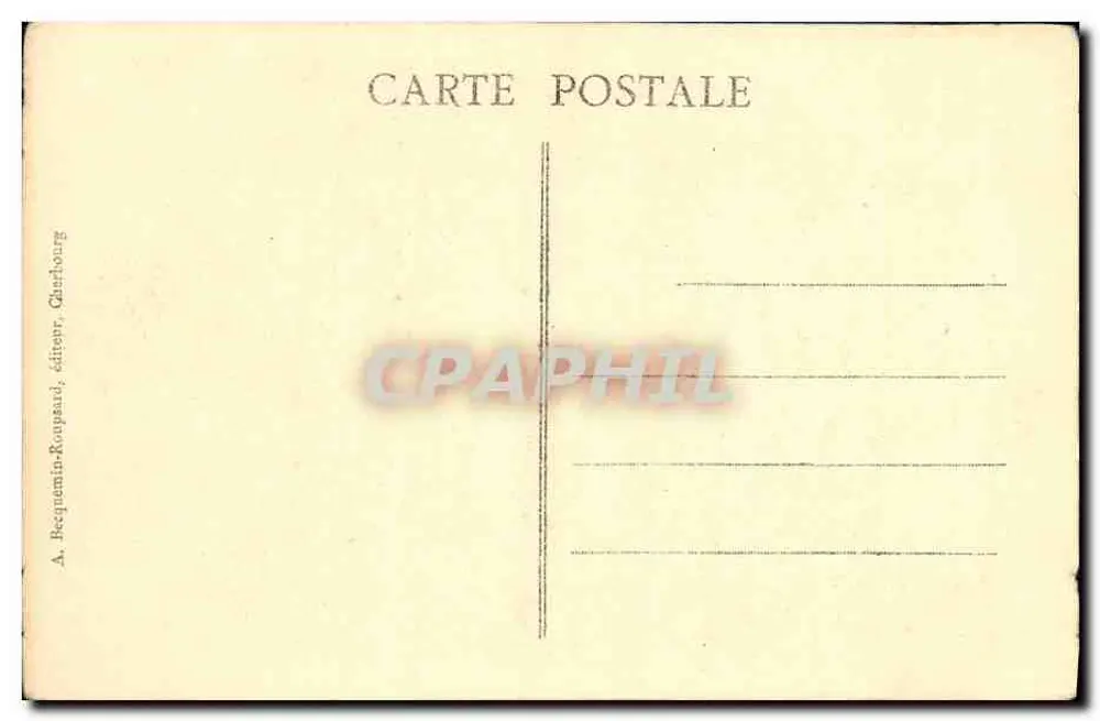 Cherbourg — Le Sous-Marin "Galaète" — éditeur A. Becquemin-Roupaud - Rückseite