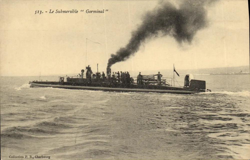 O Submersível "Germinal" — Cherbourg — Coleção P. B. - Frente