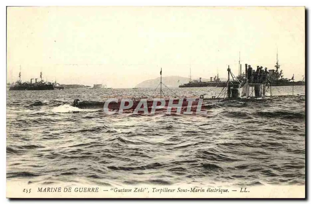 Kriegsmarine — "Gustave Zédé", elektrischer U-Boot-Torpedoboot — LL. - Vorderseite