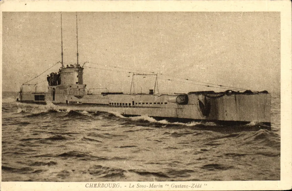 Cherbourg - Der U-Boot "Gustave-Zédé" - Vorderseite