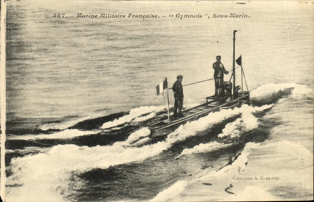 U-Boot "Gymnote" — Französische Marine — Sammlung A. Couttier. - Vorderseite