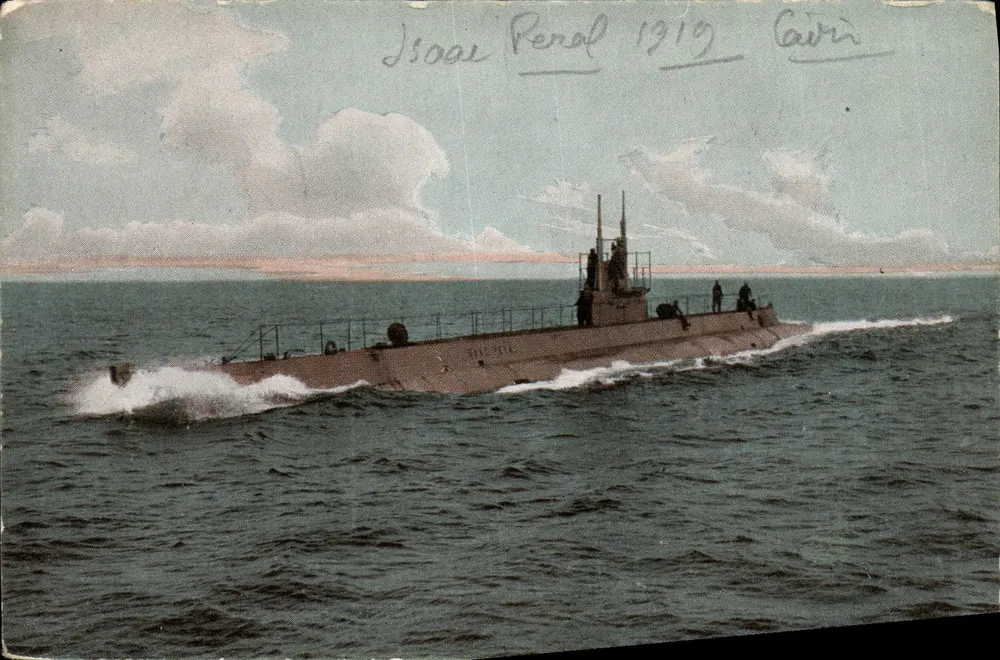 Submarino Isaac Peral — 1919 — Editora: C. P. T. Barcelona - Frente