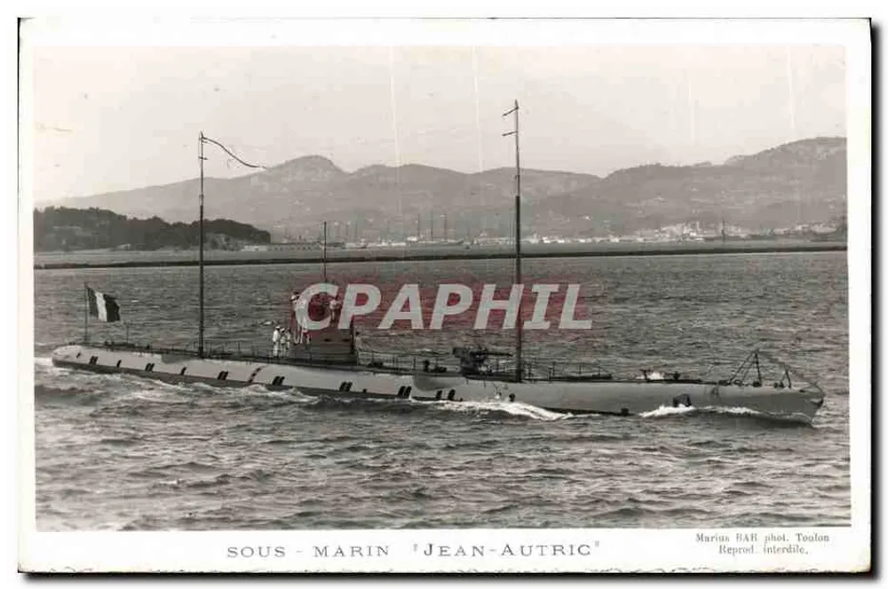 Sous-marin 'Jean-Autric' — photographie — Marius BAR, phot. Toulon - Recto