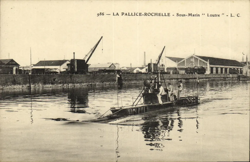 La Pallice-Rochelle — U-Boot "Loutre" — L. C. n°986 - Vorderseite