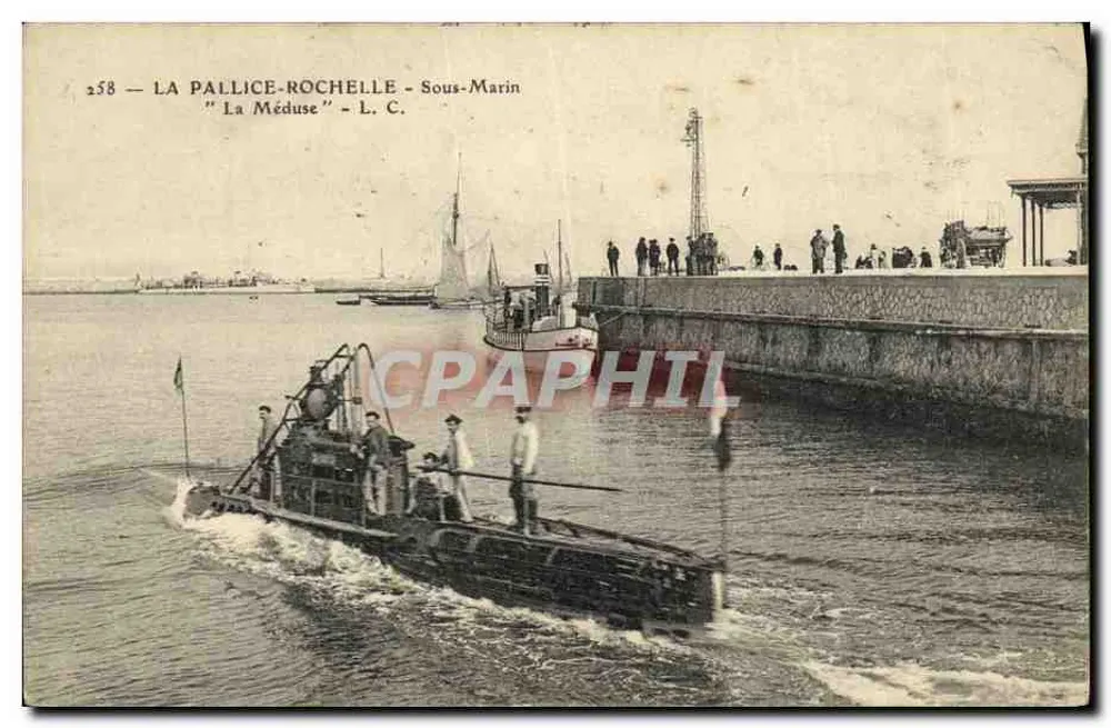 La Pallice-Rochelle — U-Boot "La Méduse" — L. C. n°258 - Vorderseite