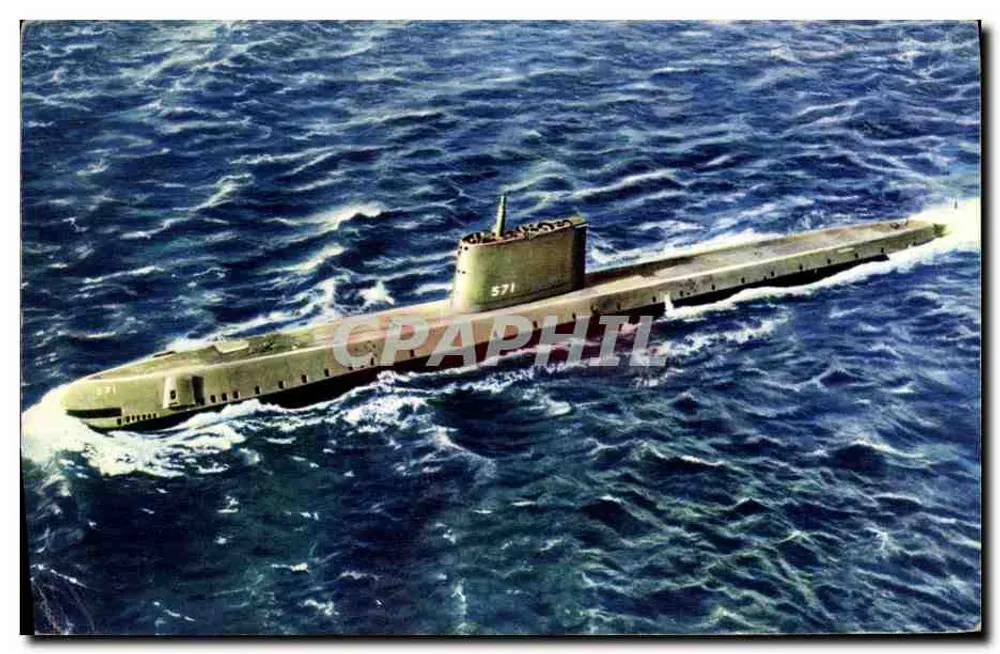 Atomunterseeboot — Serie 571 — Veröffentlicht vom Nationalen Komitee für Kindheit - Vorderseite