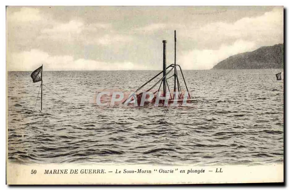 Kriegsmarine — Der U-Boot "Otarie" untergetaucht — LL - Vorderseite