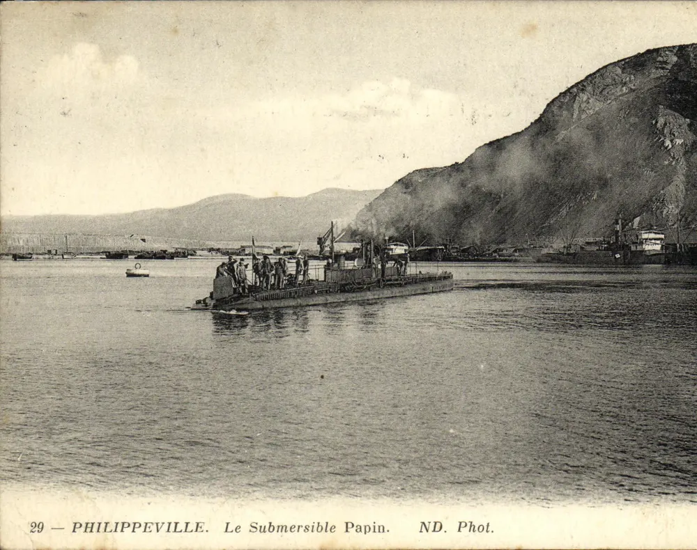 Philippeville — Das U-Boot Papin — ND. Fot. - Vorderseite
