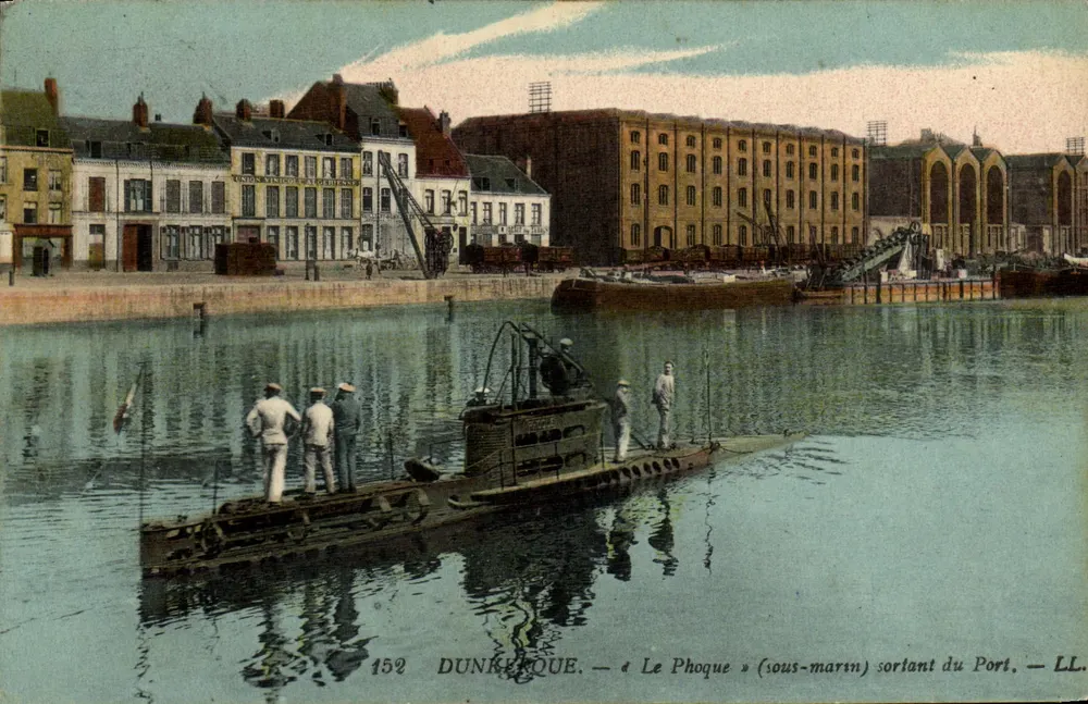 Dünkirchen — « Le Phoque » (U-Boot) verlässt den Hafen — LL. 152 - Vorderseite