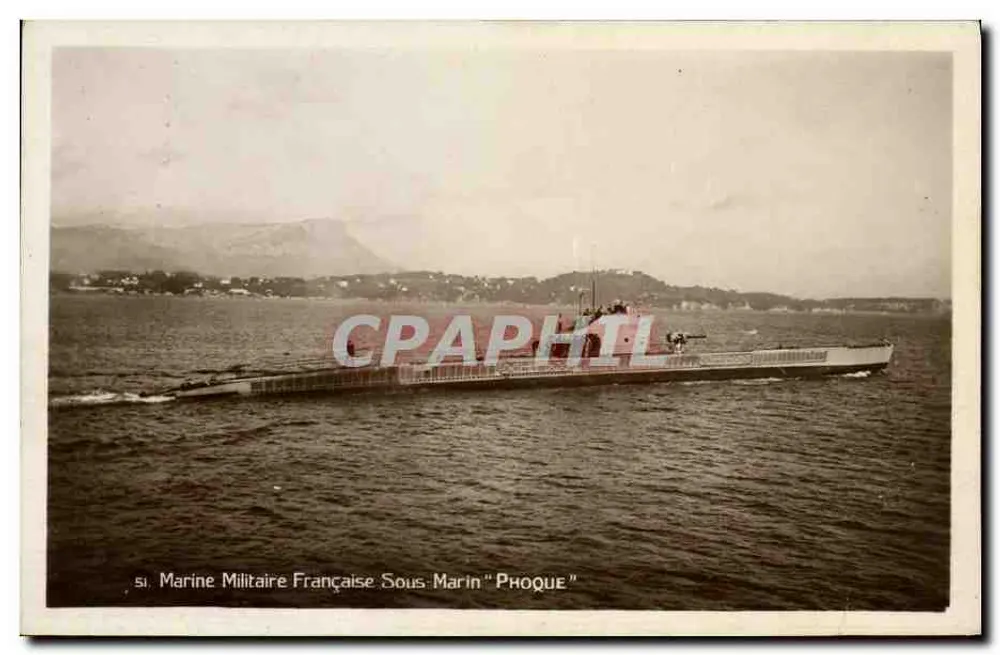 Onderzeeboot "Phoque" — Franse Militaire Marine — serie 51 - Voorkant