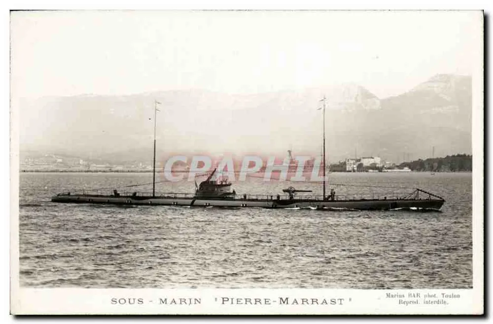 U-Boot 'Pierre-Marrast' — Fotografie von Marius HAR, Toulon - Vorderseite