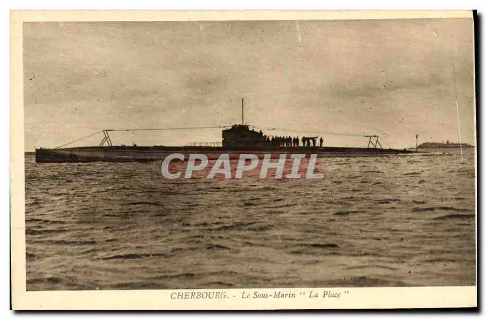 Cherbourg - Das U-Boot "La Place" - Vorderseite