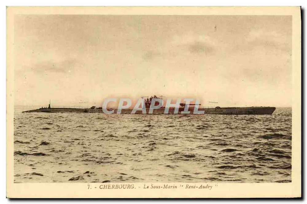 Cherbourg — Der U-Boot 'René-Audry' - Vorderseite