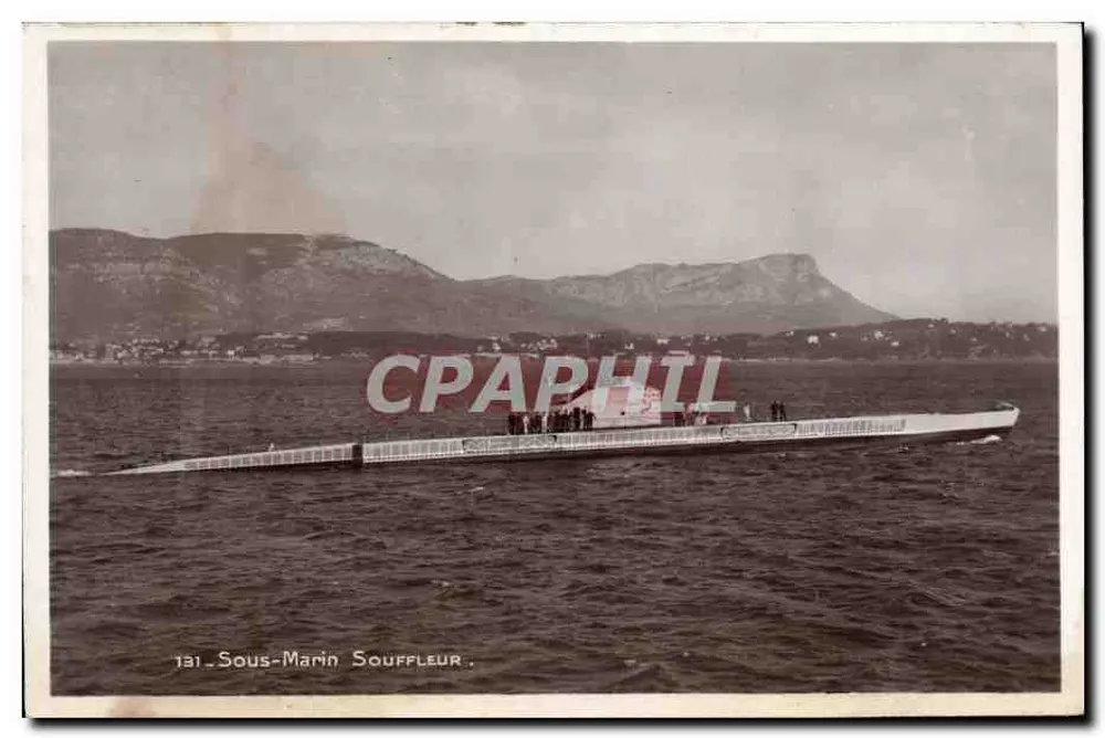 Submarino Souffleur — Edição Douvot Toulon (Var) — n° 131 - Frente