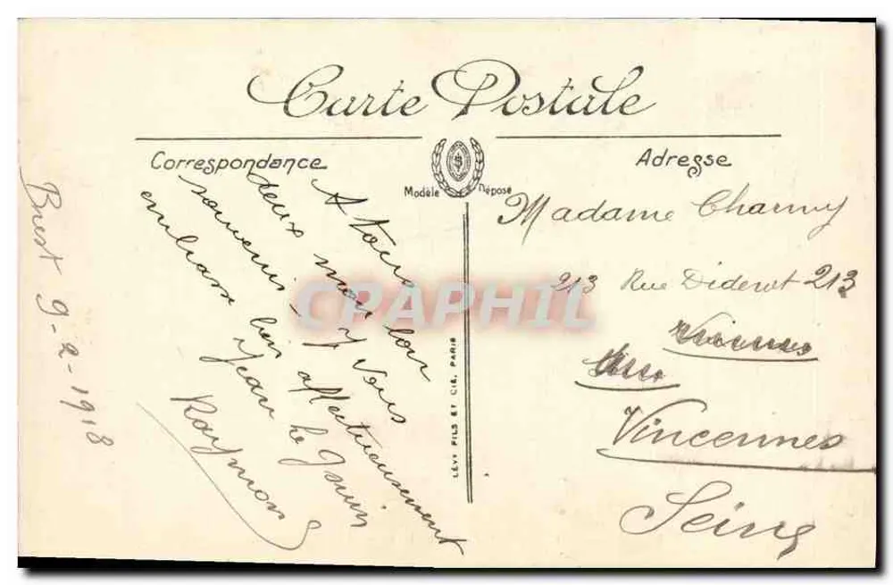 Marine — « Souffleur », U-Boot — LJ. — Verlag Lévy Fils et Cie, Paris - Rückseite