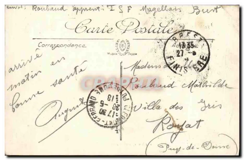 Marinha de Guerra — « Thon », submarino — LL. - Verso