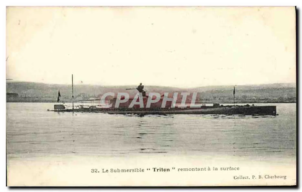 Der U-Boot "Triton" taucht auf — Collect. P. B. Cherbourg, n° 32 - Vorderseite