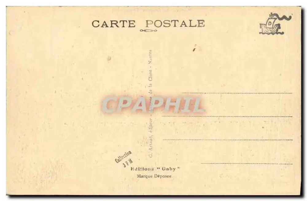 Submarino "Turquesa" — Marinha de Guerra Francesa — Edições Gaby, Nantes, n° 51 - Verso
