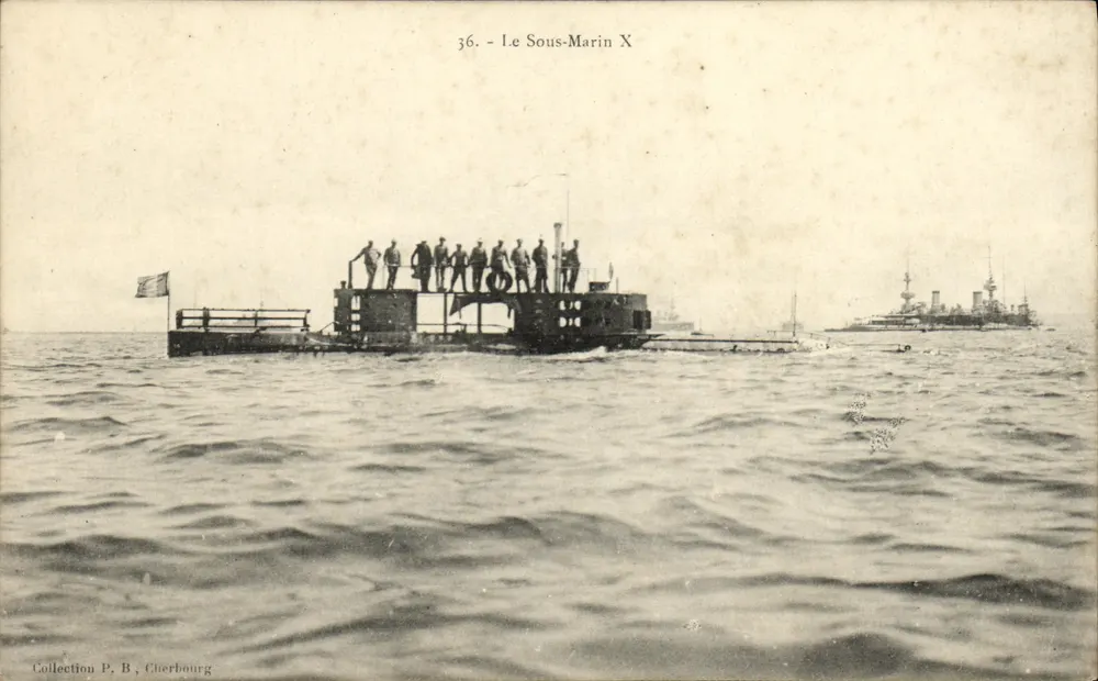 O Submarino X — Cherbourg — Coleção P. B. Cherbourg - Frente