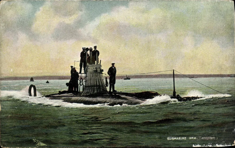 Submarino No.4 — ilustração marítima — Millar & Lang Ltd, Glasgow and London - Frente
