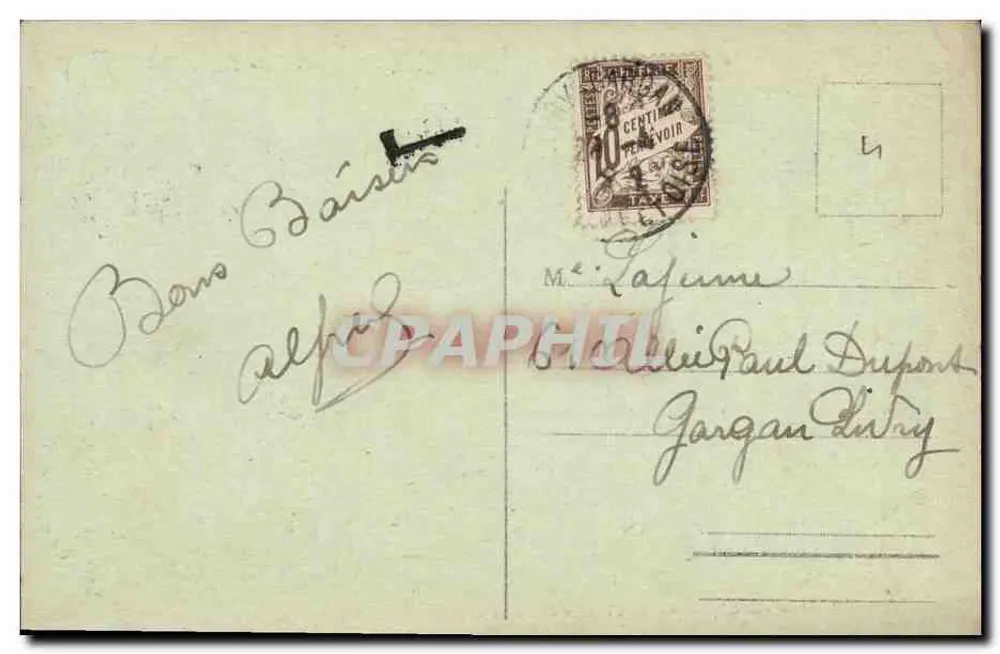 Dunkerque - Um Submarino nas Éclusas — Edição especial Lucien Mercier, Café-Hôtel-Terminus Nord, Place de la Gare, Dunkerque - Verso