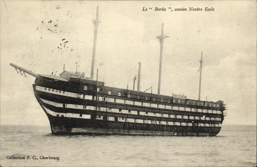 Das "Borda", ehemaliges Schulschiff — Sammlung F. C., Cherbourg - Vorderseite