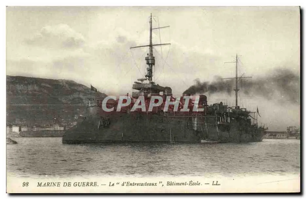 El "d'Entrecasteaux", Edificio-Escuela — Marina Militar — LL. n°98 - Anverso
