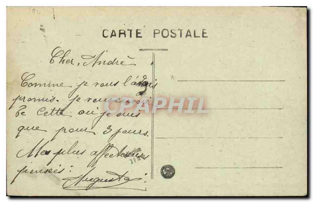 Cétte — Die « Gabès » Schule der Matrosen — Eingang zum Hafen — n°38 - Rückseite