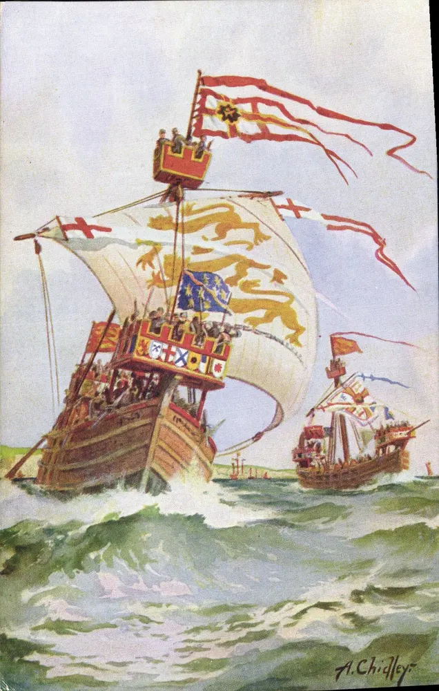 Königliches Schiff — Normannische und Plantagenet-Zeit — Verlag D. S. Art Press, Ltd. - Vorderseite