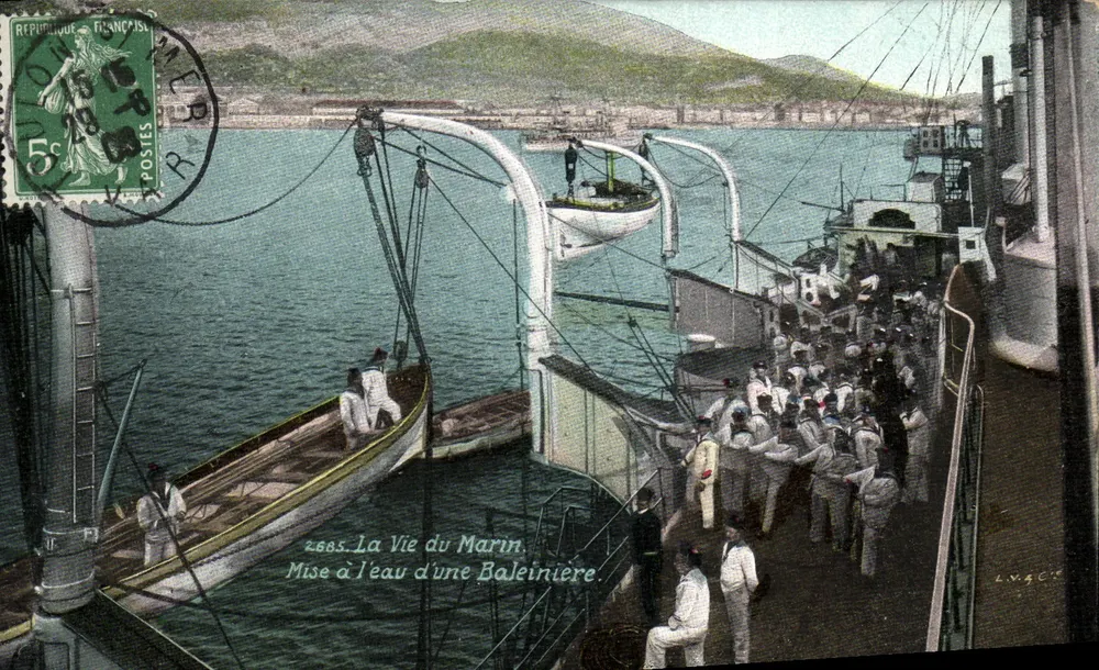 Das Leben des Seemanns — Auslaufen einer Walfängerboote — Verlag L. MACI'S - Vorderseite
