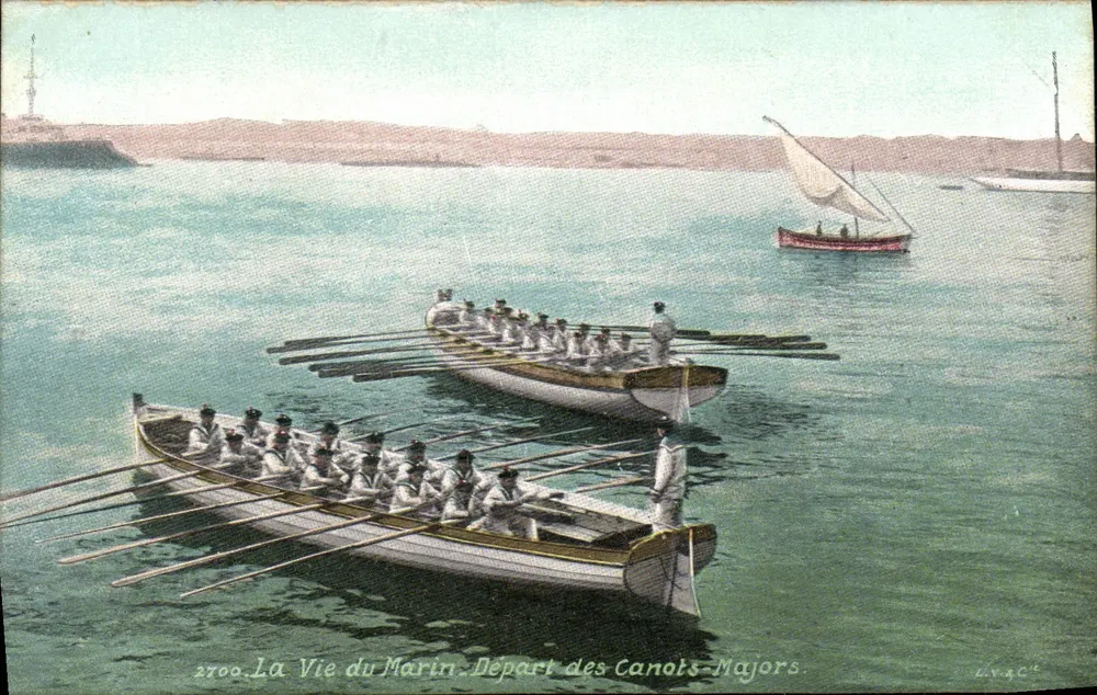 Abfahrt der Canots-Majors — Das Leben des Seemanns — n° 2700 — Verlag LIVAC - Vorderseite