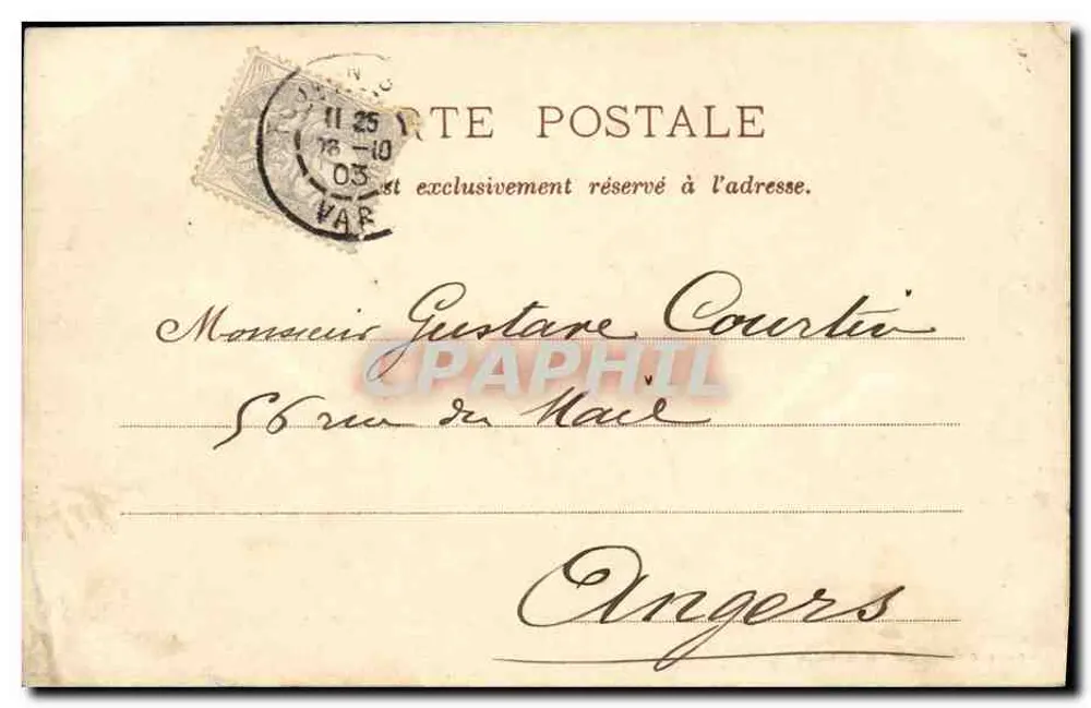 Companhia de Desembarque — Marinha Francesa — A. Couturier, fotógrafo-editor, Toulon - Verso