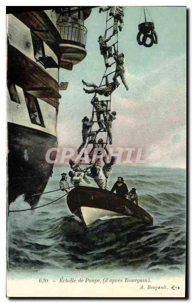 Vierteckdecksleiter — Seenotrettung — A. Bougault, Nr. 630 - Vorderseite
