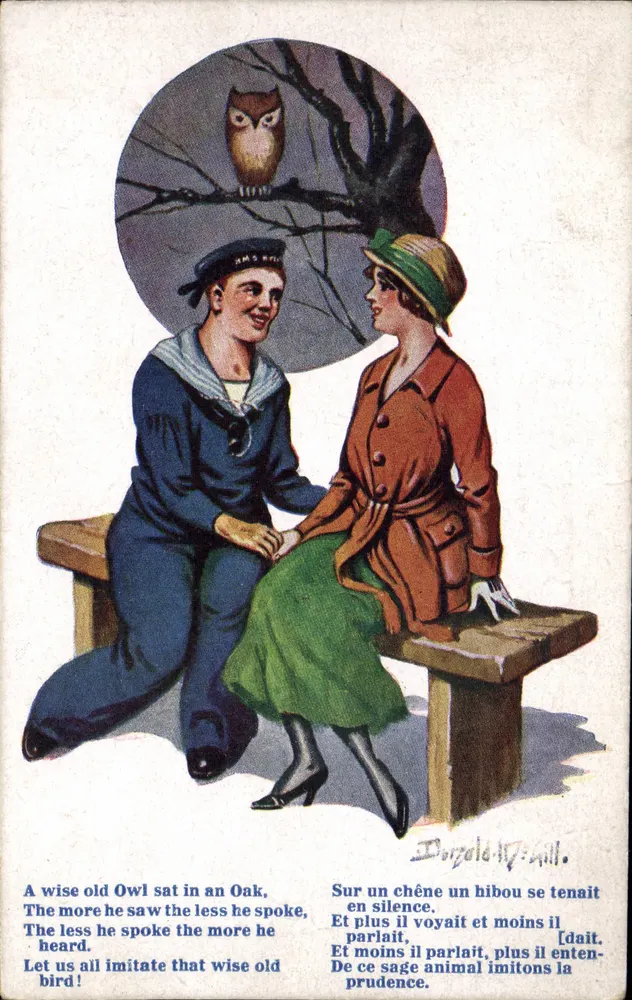 Ein Seemann und ein Frauen — Unter dem Blick einer Eule — Verlag Dorzold & Will, Serie Nr. 2004 - Vorderseite