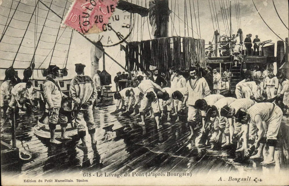 Das Waschen der Brücke — nach Bourgain — Edition du Petit Marseillais, Toulon, Nr. 618 - Vorderseite