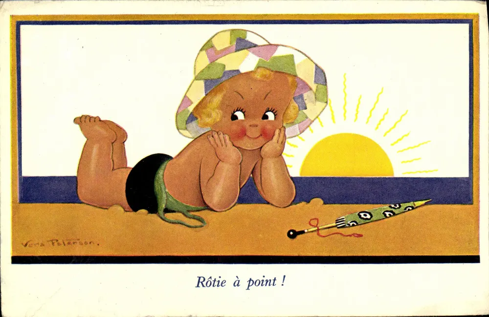 Kind im Sonnenlicht — Perfekt gebraten! — Verna Polársen, Nr. 2086 - Vorderseite