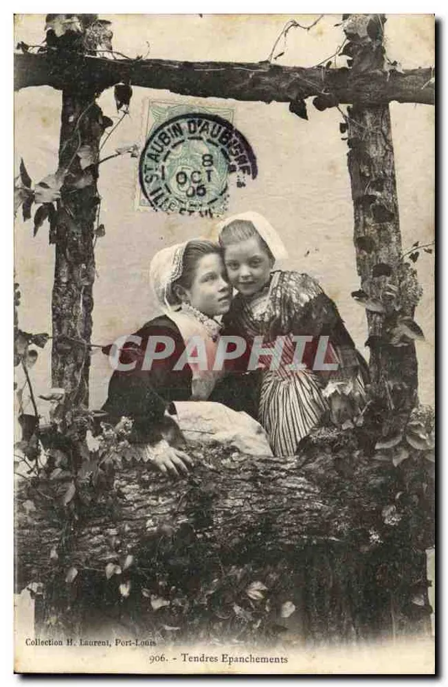Zwei junge Mädchen — Tendres Épanchements — Sammlung H. Laurent, Port-Louis, n° 906 - Vorderseite
