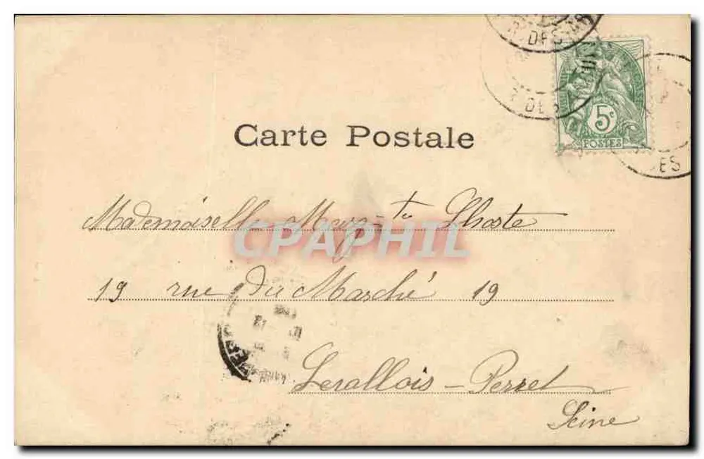 Bäuerin & Marquis — Landschaftsgarten-Szene — C. CLAYETTE, Fotograf - Rückseite