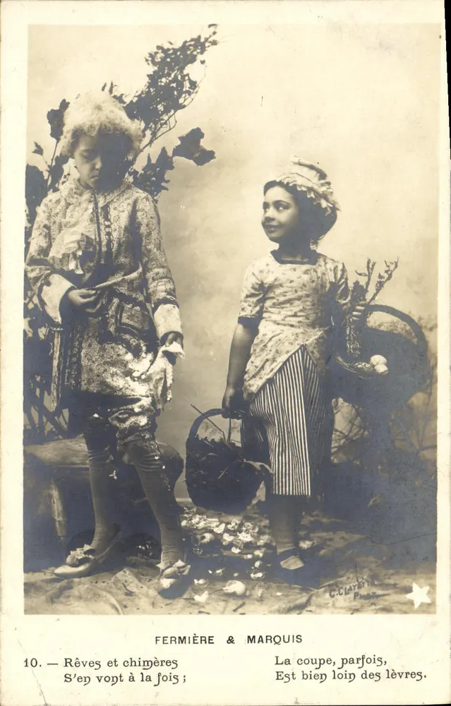 Fermière & Marquis — S’en vont à la fois ; La coupe, parfois, est bien loin des lèvres — G. Clarette Phot. - Vorderseite
