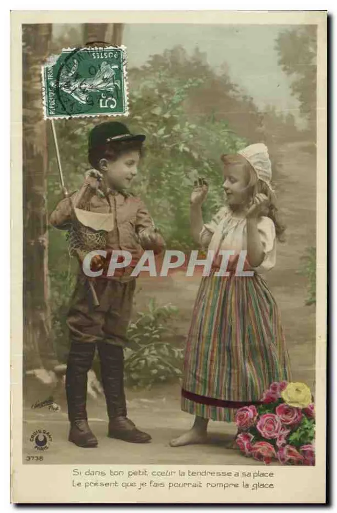 Kinder, die im Park spielen — Phototypie — Cris & Art, Nr. 3738 - Vorderseite