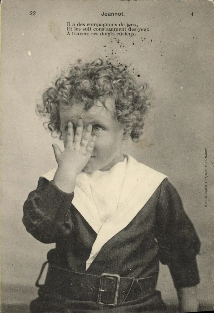 Jeannot — Criança brincando com os dedos — P. HELMUNBER & Cie, IMP. PHOT. NANCY, n°22 - Frente