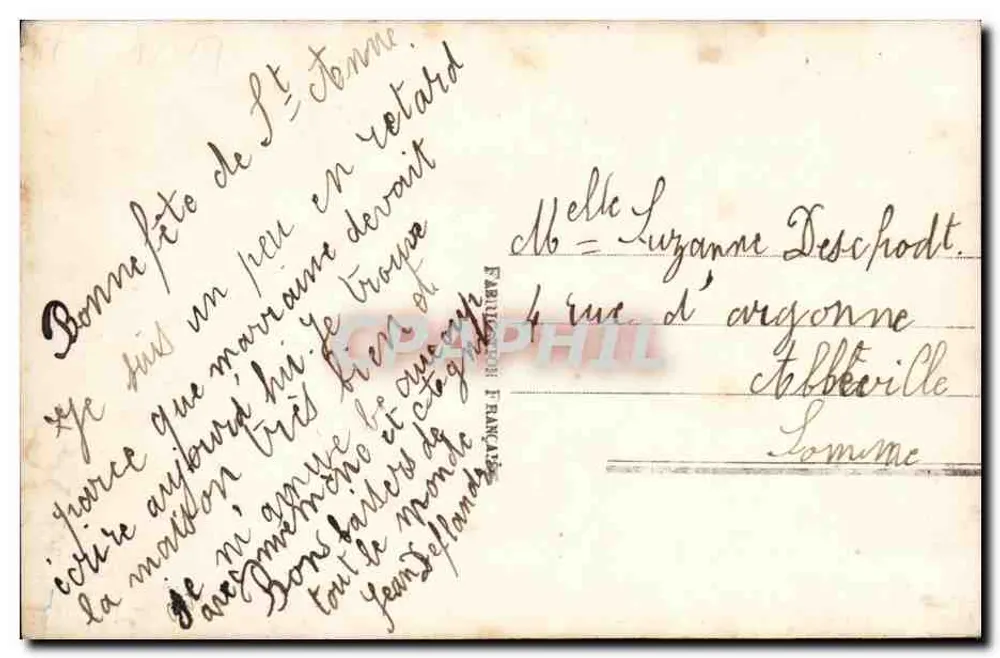 Zwei Kinder vor einer dekorierten Briefkasten — Verlag CRÉ PARIS 660 - Rückseite