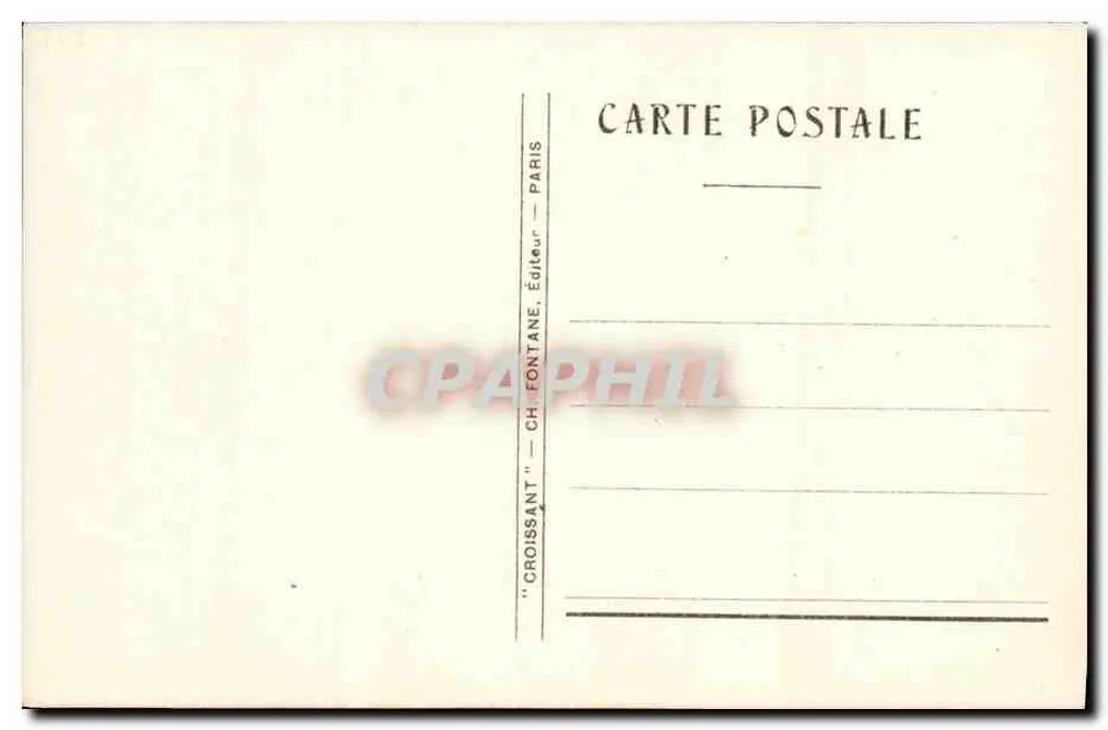 Mädchen auf dem Halbmond — 'CROISSANT'-Ausgabe — CH. FONTANE, Paris - Rückseite